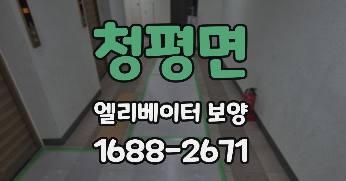 청평면 엘리베이터 보양