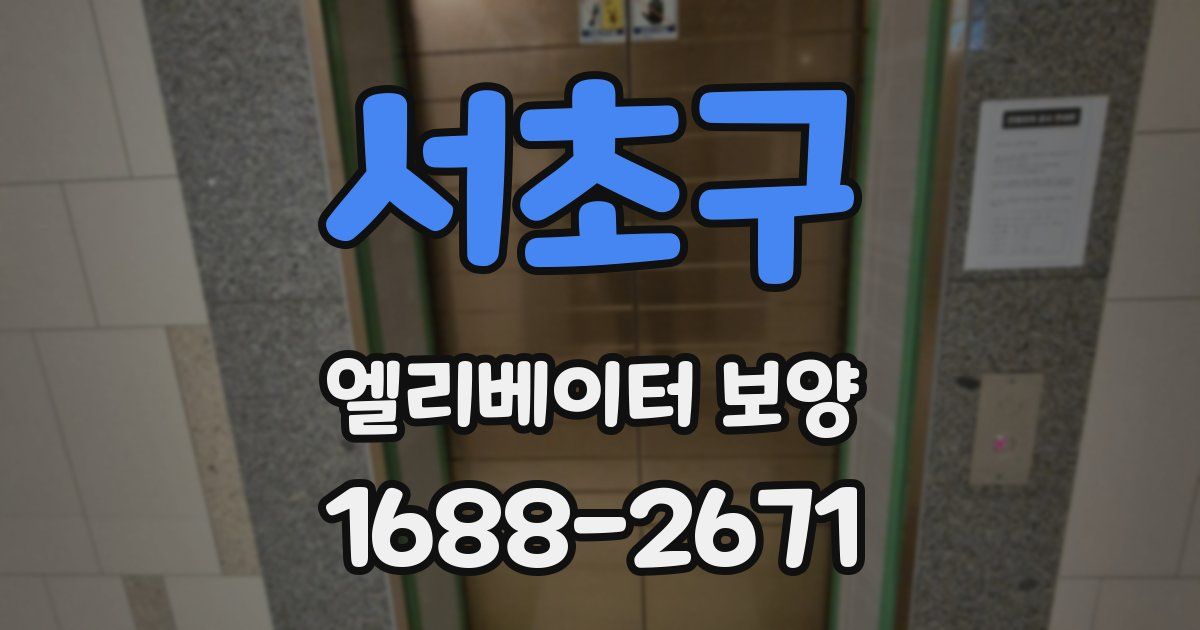 서초구 엘리베이터 보양