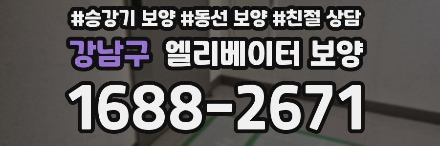 강남구 엘리베이터 보양