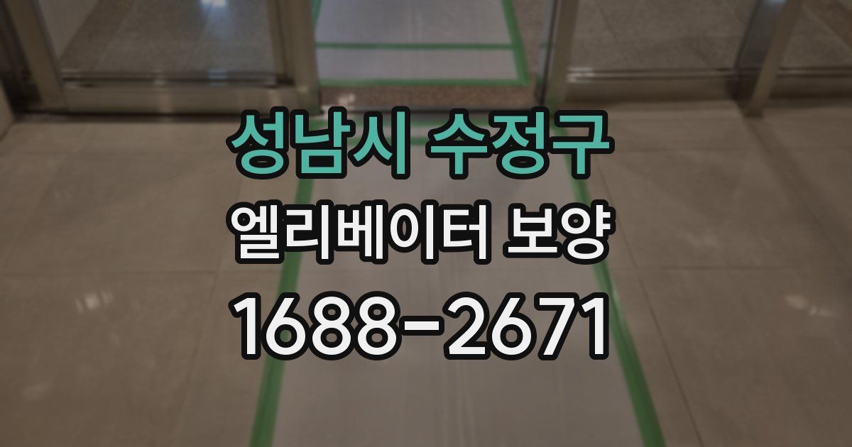 성남시 수정구 엘리베이터 보양