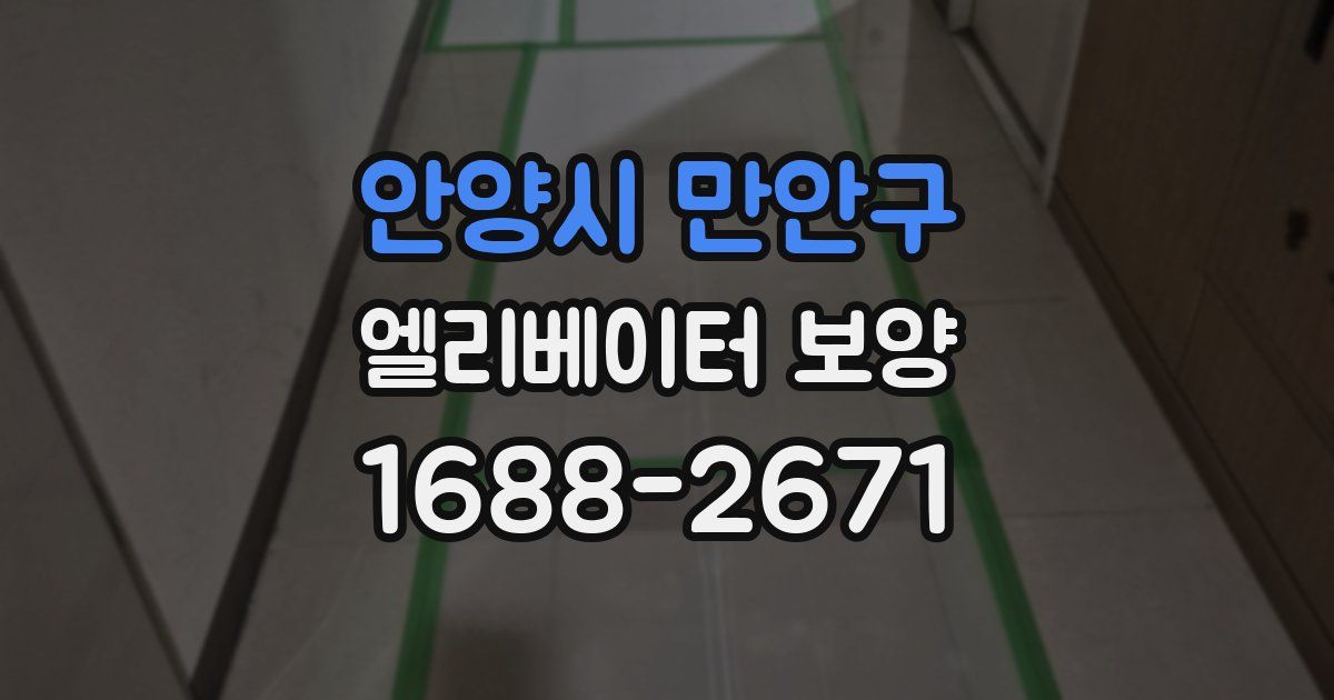 안양시 만안구 엘리베이터 보양