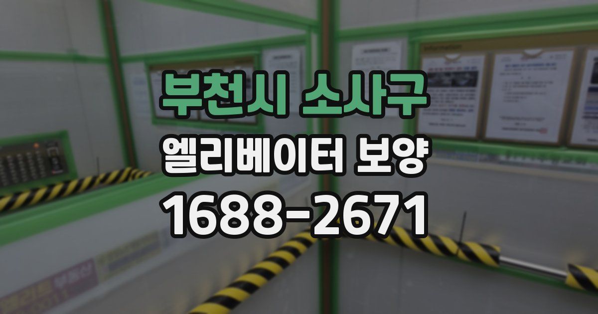 부천시 소사구 엘리베이터 보양