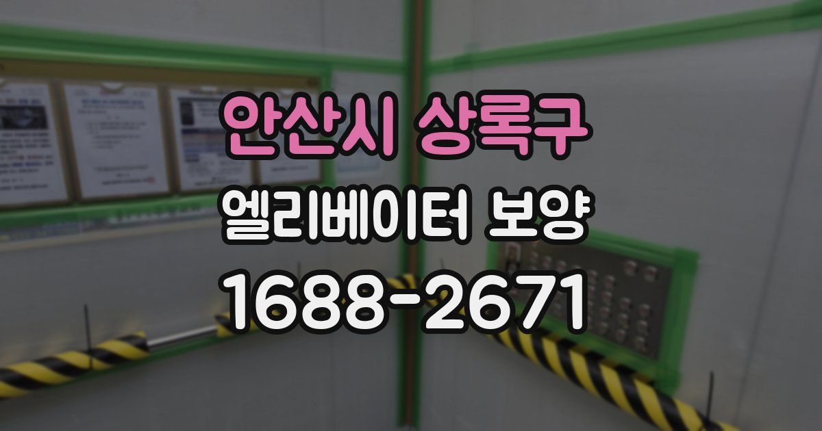 안산시 상록구 엘리베이터 보양
