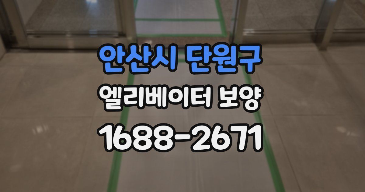 안산시 단원구 엘리베이터 보양