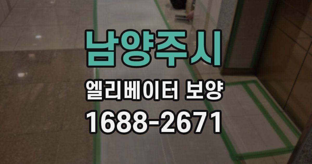 남양주시 엘리베이터 보양