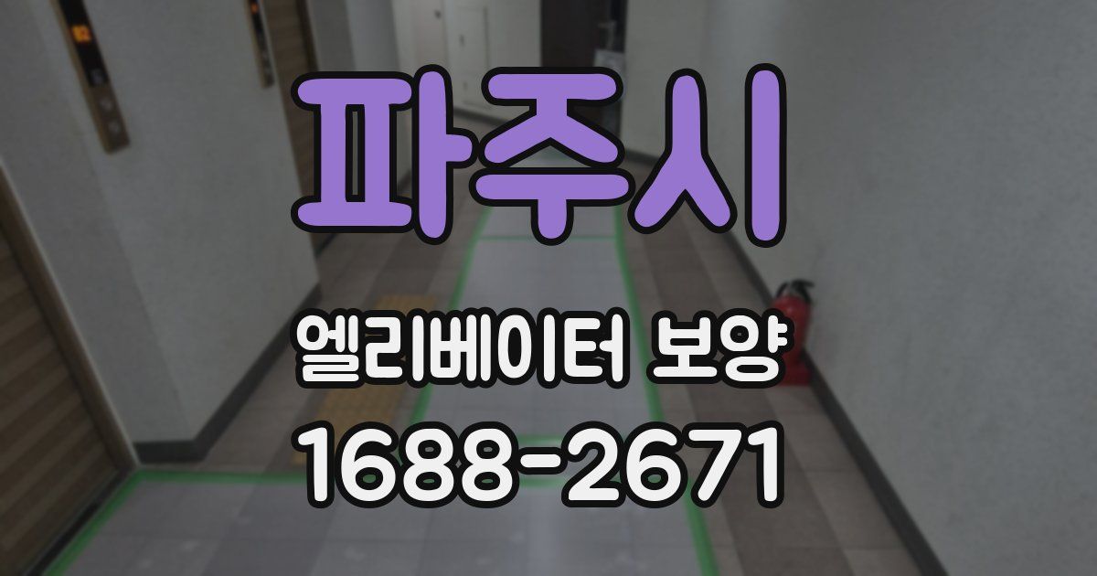 파주시 엘리베이터 보양