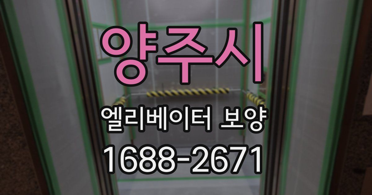 양주시 엘리베이터 보양