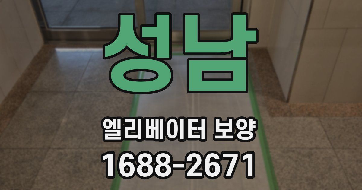 성남 엘리베이터 보양