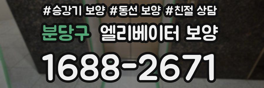 분당구 엘리베이터 보양