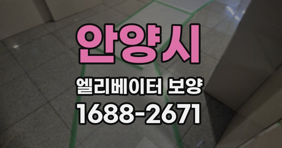 안양시 엘리베이터 보양