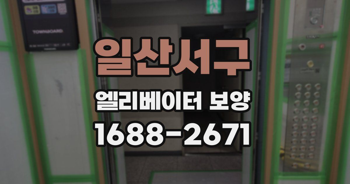 일산서구 엘리베이터 보양