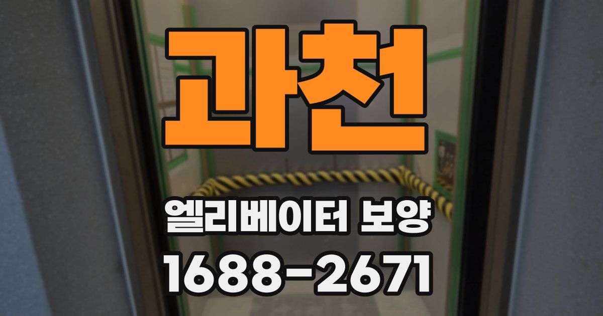과천 엘리베이터 보양