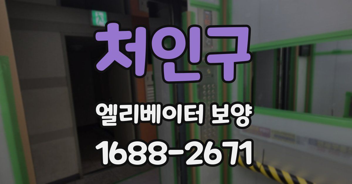 처인구 엘리베이터 보양