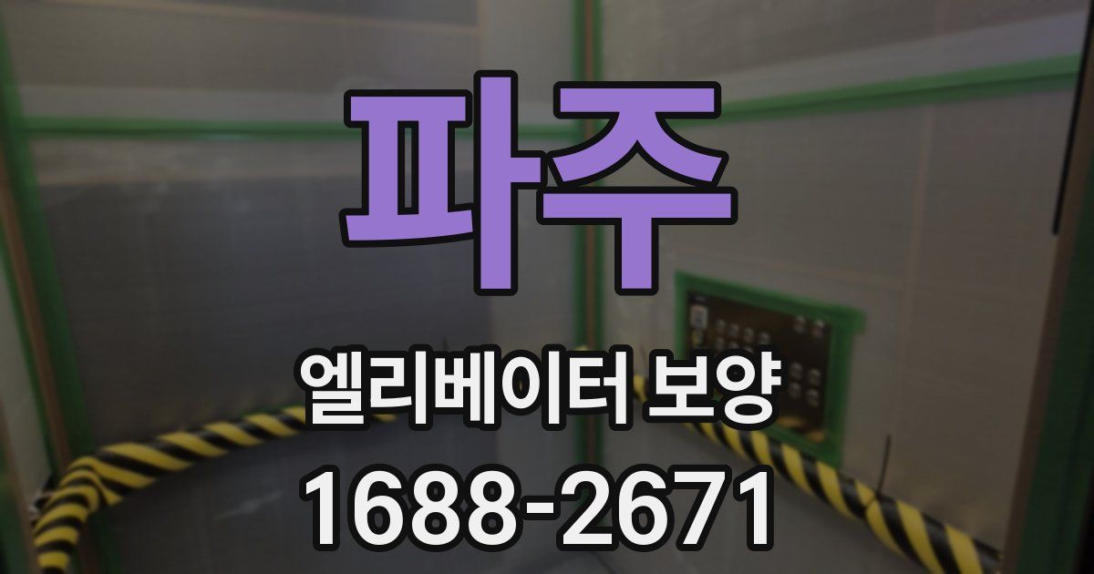 파주 엘리베이터 보양