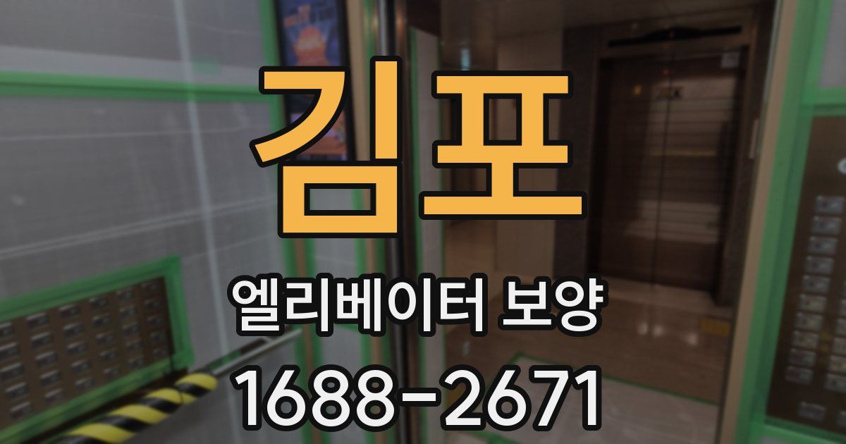 김포 엘리베이터 보양