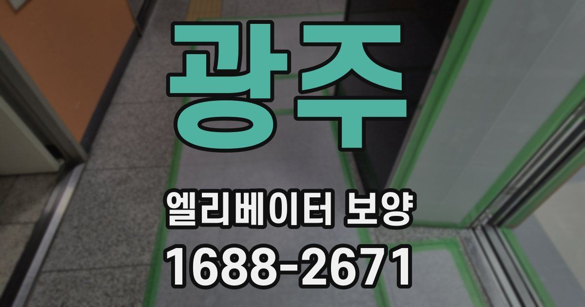 광주 엘리베이터 보양