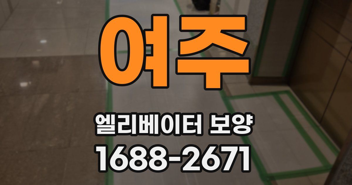 여주 엘리베이터 보양