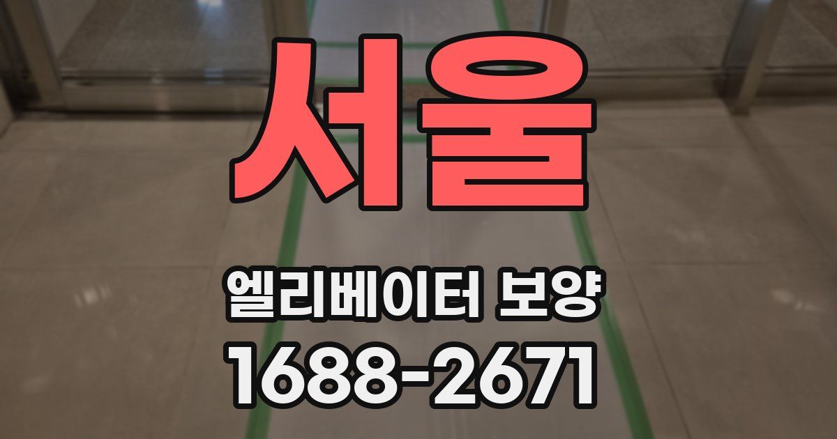 서울 엘리베이터 보양