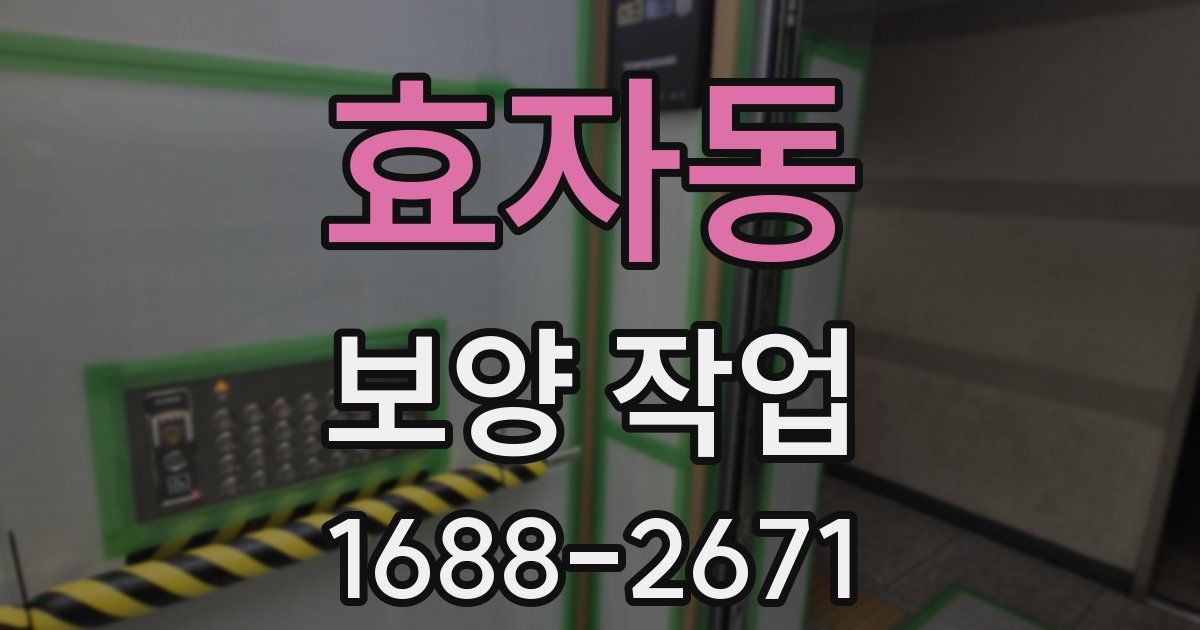 효자동 보양 작업