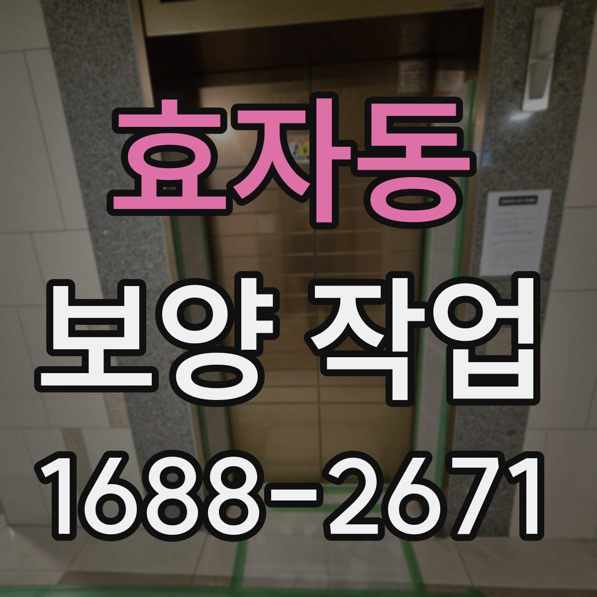 효자동 보양 작업
