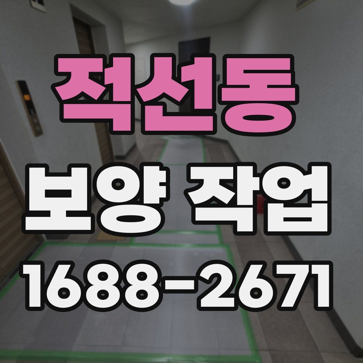 적선동 보양 작업 진행 절차를 쉽게 정리