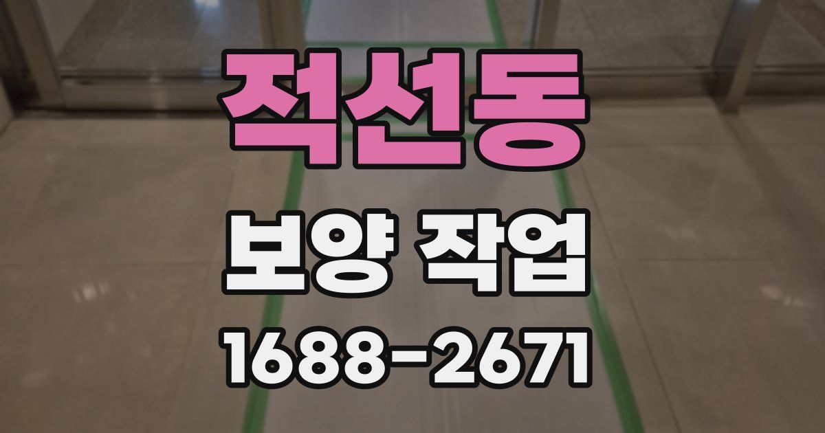 적선동 보양 작업