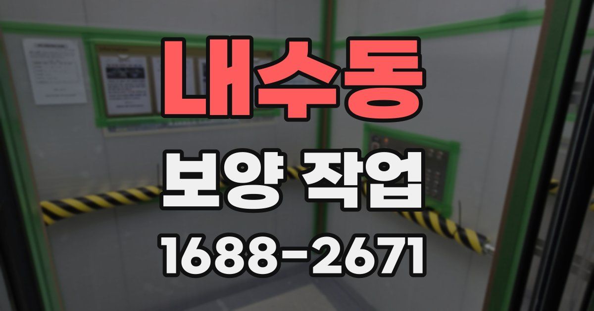 내수동 보양 작업