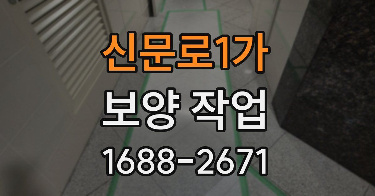 신문로1가 보양 작업