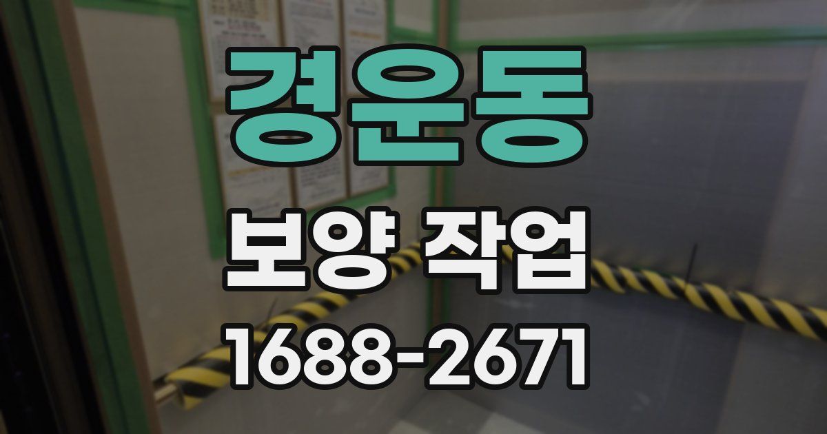 경운동 보양 작업