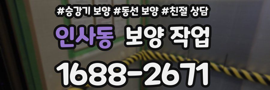 인사동 보양 작업