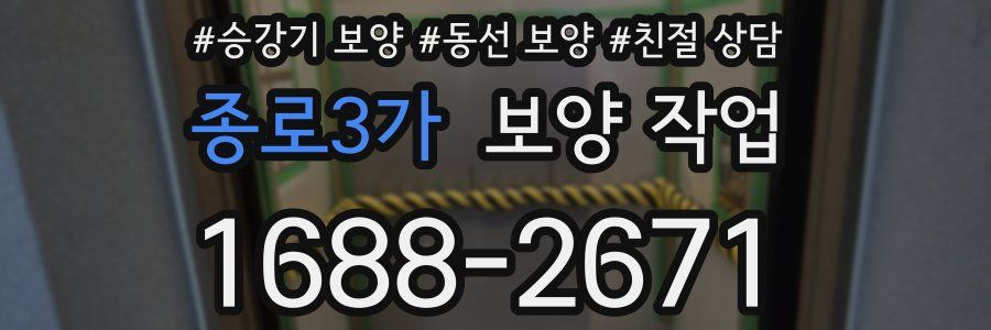 종로3가 보양 작업