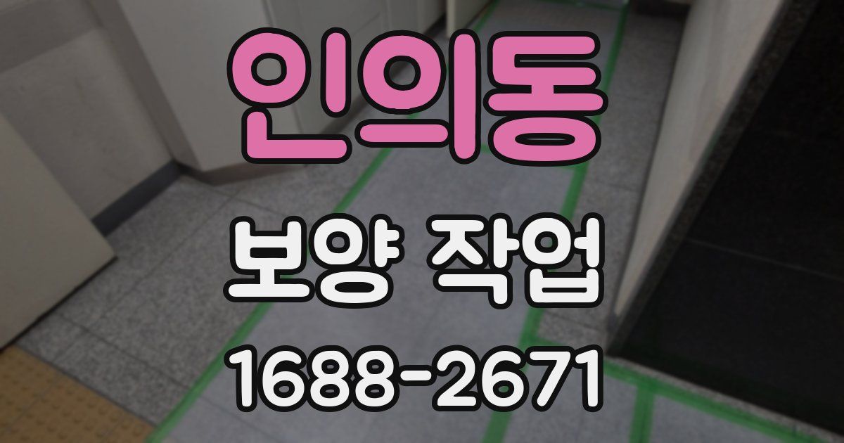 인의동 보양 작업