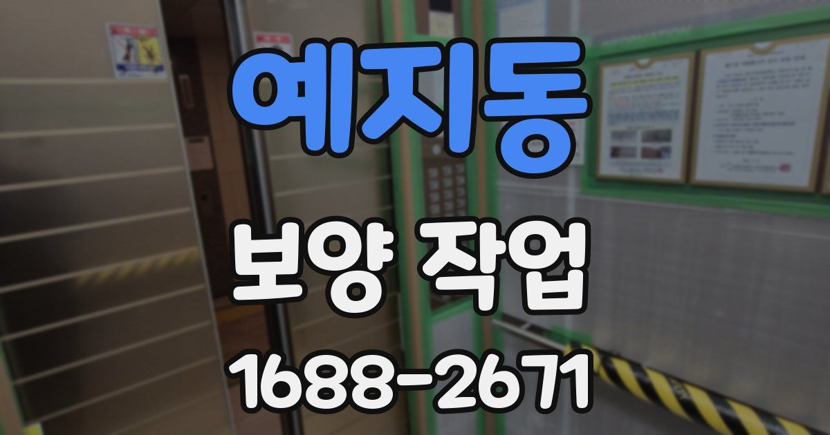 예지동 보양 작업
