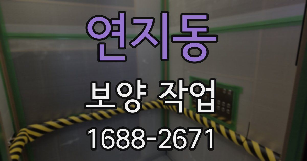 연지동 보양 작업