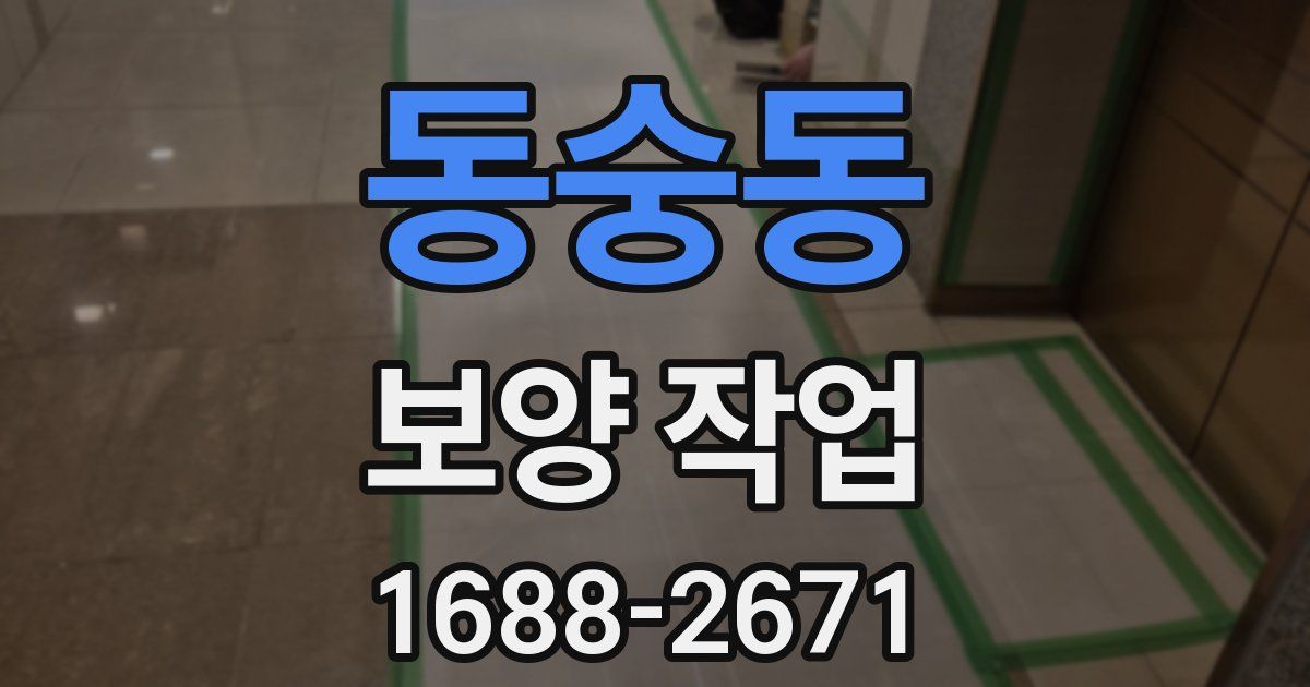 동숭동 보양 작업