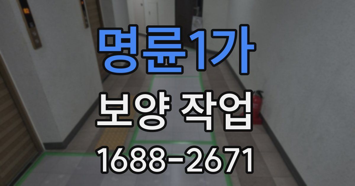 명륜1가 보양 작업