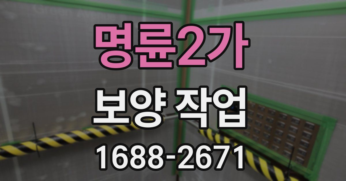 명륜2가 보양 작업
