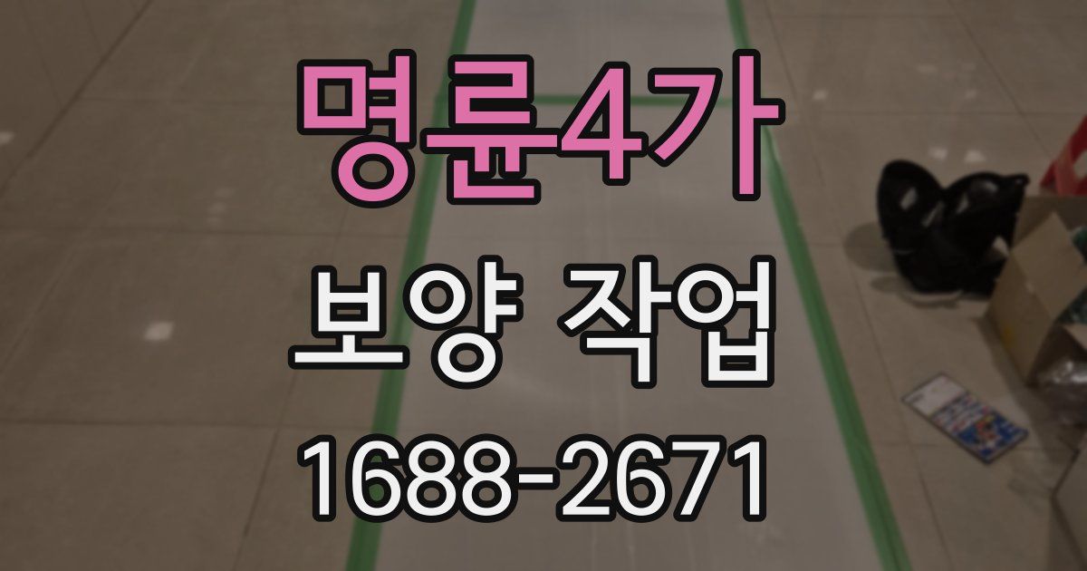 명륜4가 보양 작업