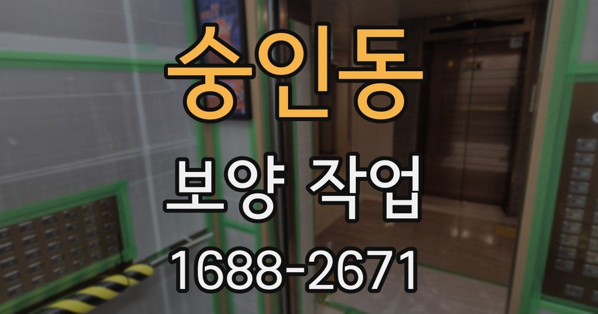 숭인동 보양 작업