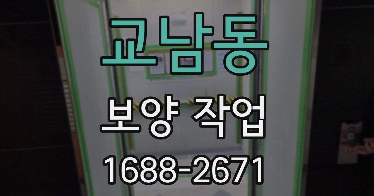 교남동 보양 작업