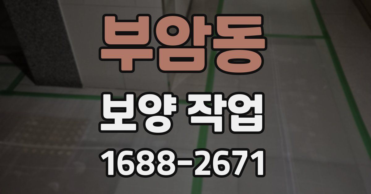 부암동 보양 작업