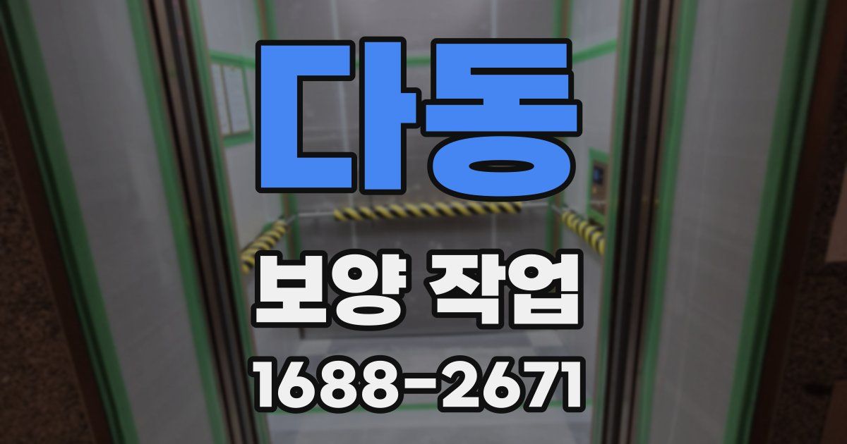다동 보양 작업