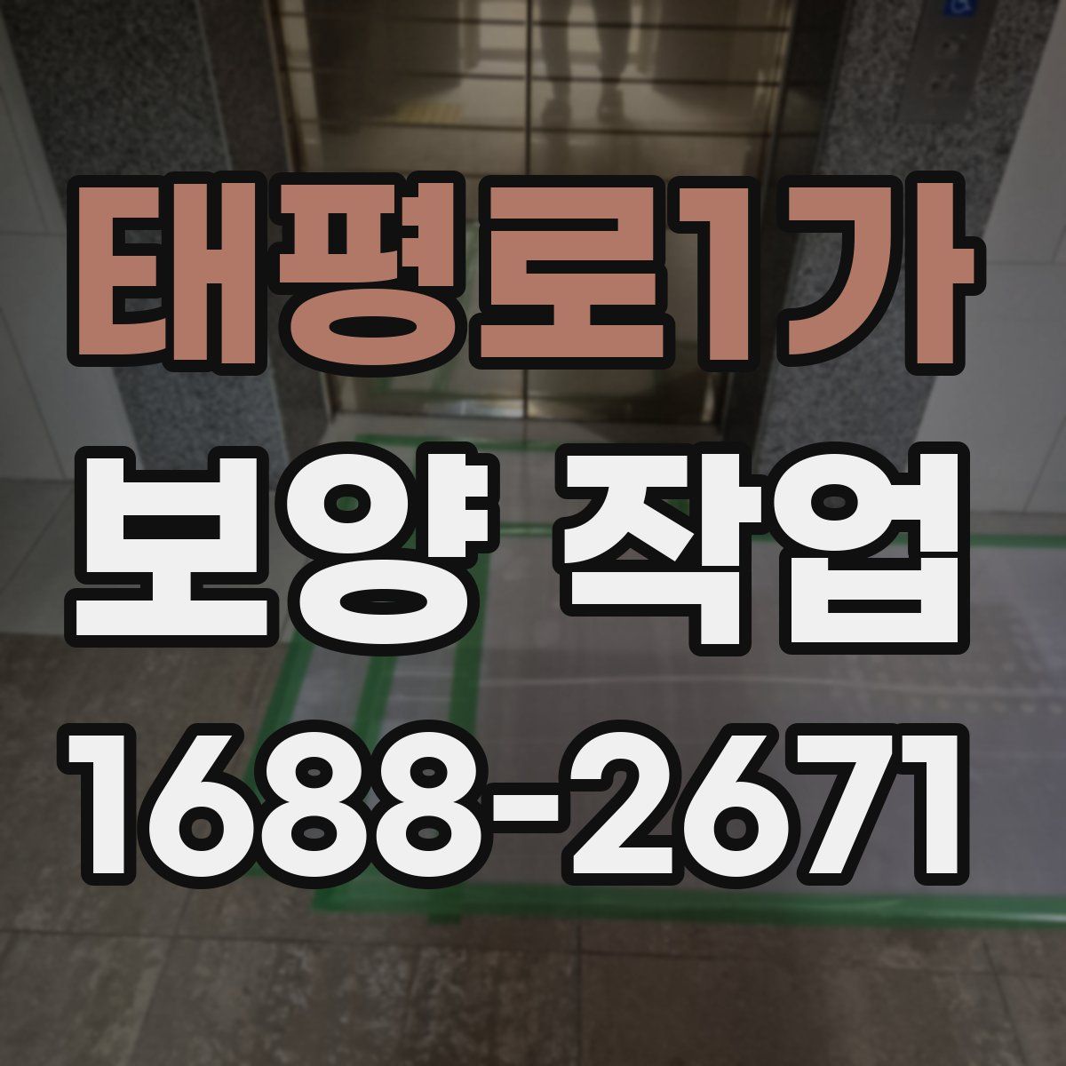 태평로1가 보양 작업