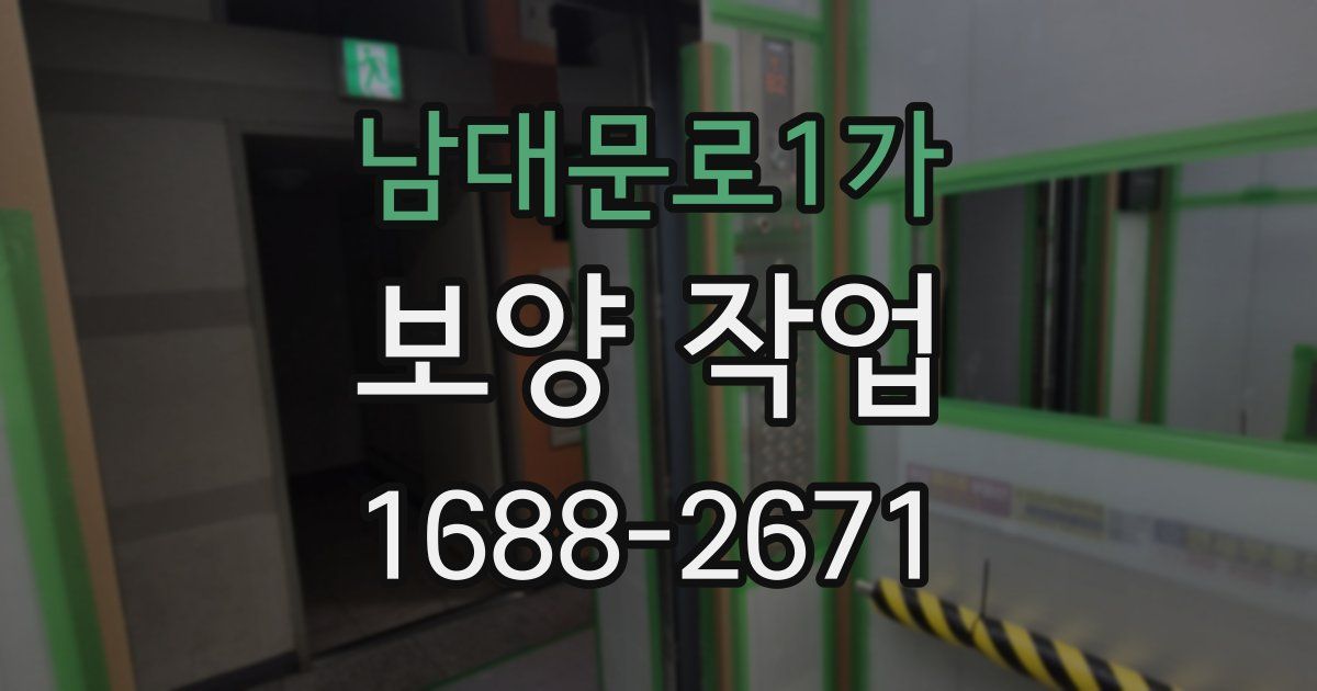 남대문로1가 보양 작업