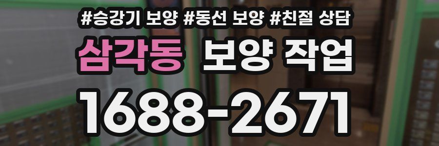 삼각동 보양 작업
