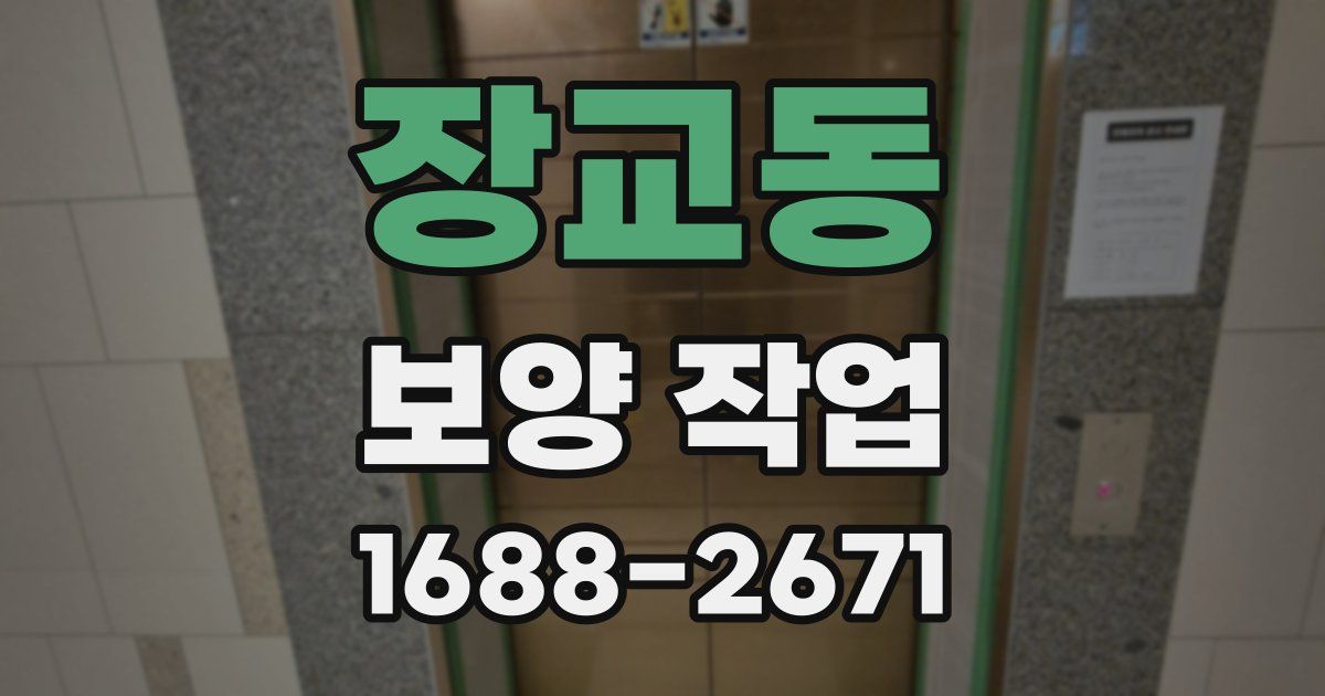 장교동 보양 작업