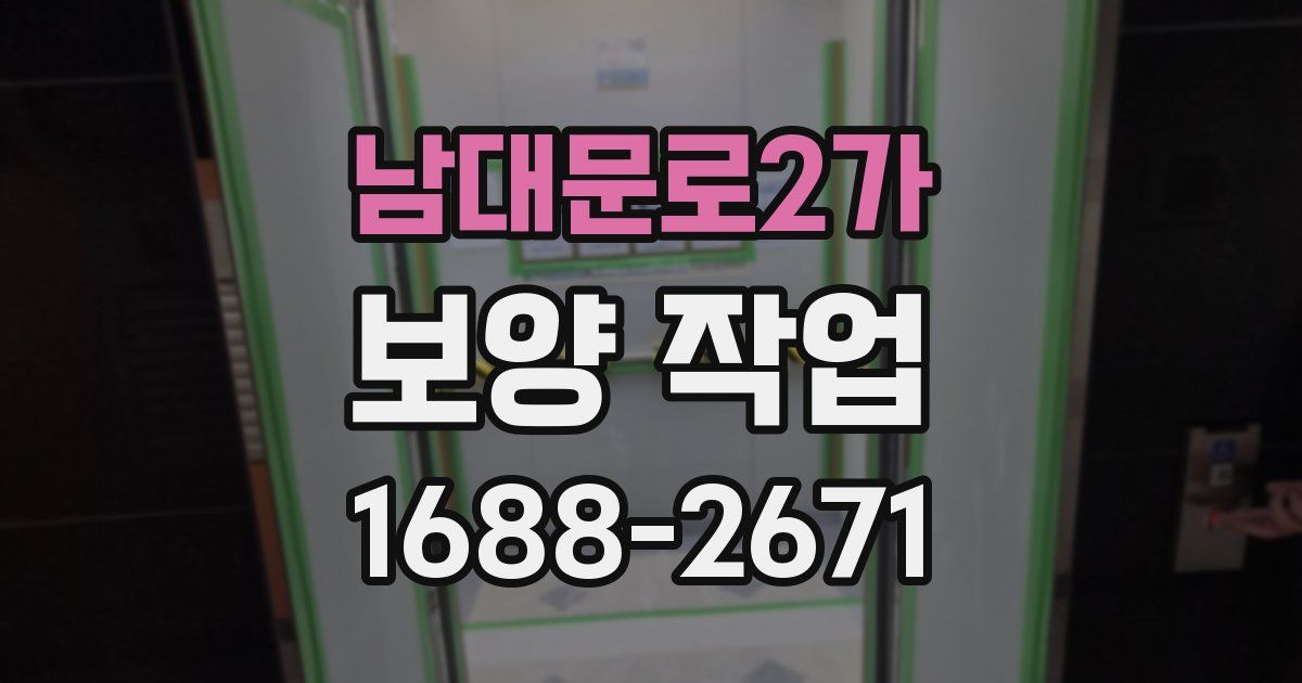 남대문로2가 보양 작업