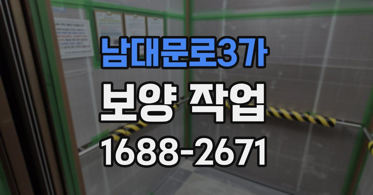 남대문로3가 보양 작업