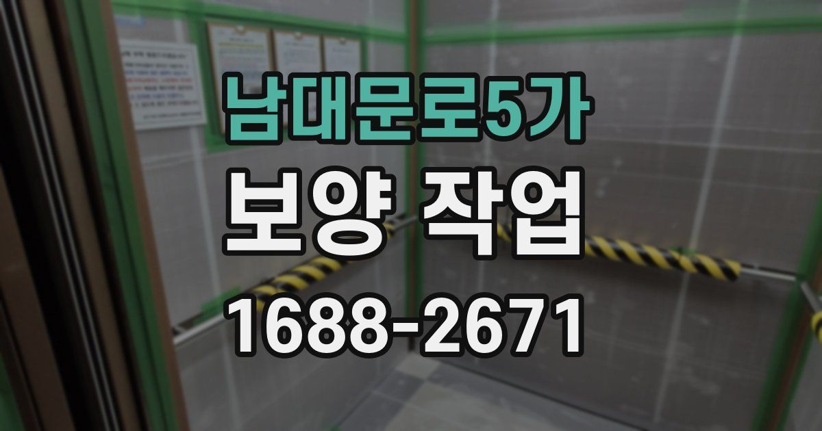 남대문로5가 보양 작업