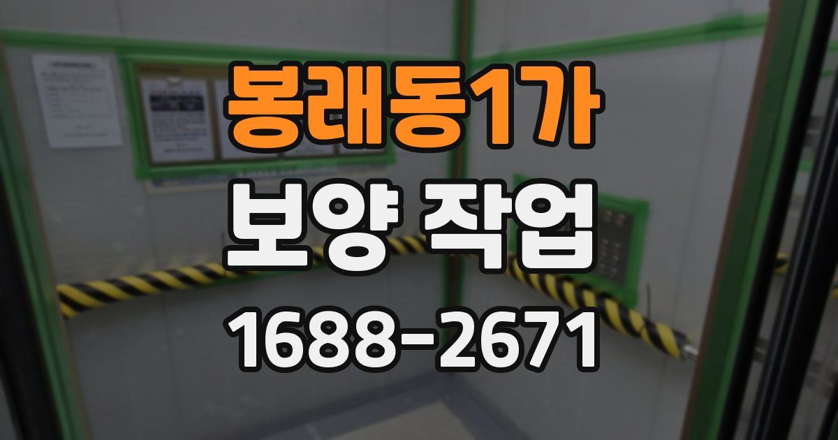 봉래동1가 보양 작업